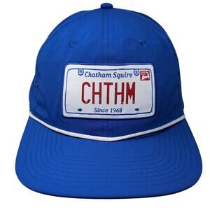 Chatham Squire Snapback Rope Hat Blue One Size Adjustable Vent Holes